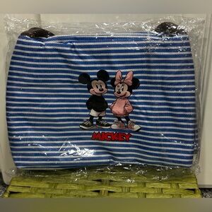 Disney Mickey & Minnie Insulated Lunch Tote – Blue Striped Cooler Bag